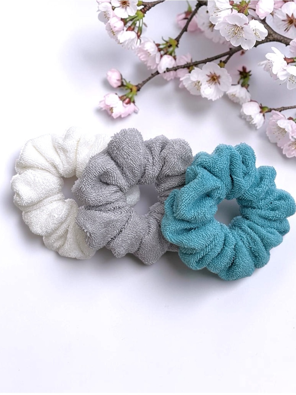 Set of 3 Cotton Scrunchies